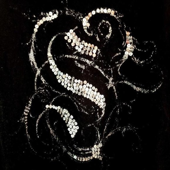 JACOB Cashmere + Angora Black sequins turtleneck - Picture 2 of 2